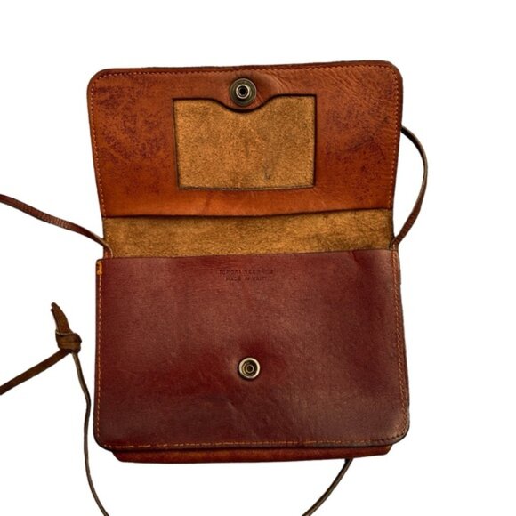 Genuine Leather Western Stamped Mini Purse Rustic Brown Cowhide Cowgirl Boho - Picture 3 of 15